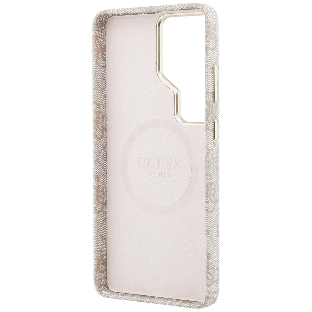 MagSafe-skal för Samsung Galaxy S26 Ultra S948, Guess, 4G Script Logo, Rosa