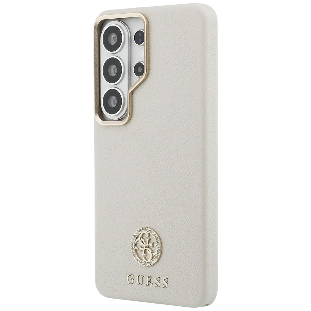 MagSafe-fodral för Samsung Galaxy S26 Ultra S948, Guess, Rhinestone Round Logo, Beige