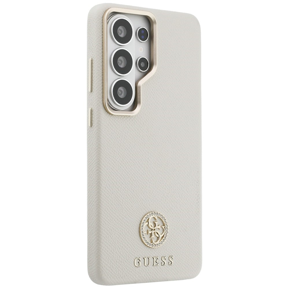 MagSafe-fodral för Samsung Galaxy S26 Ultra S948, Guess, Rhinestone Round Logo, Beige