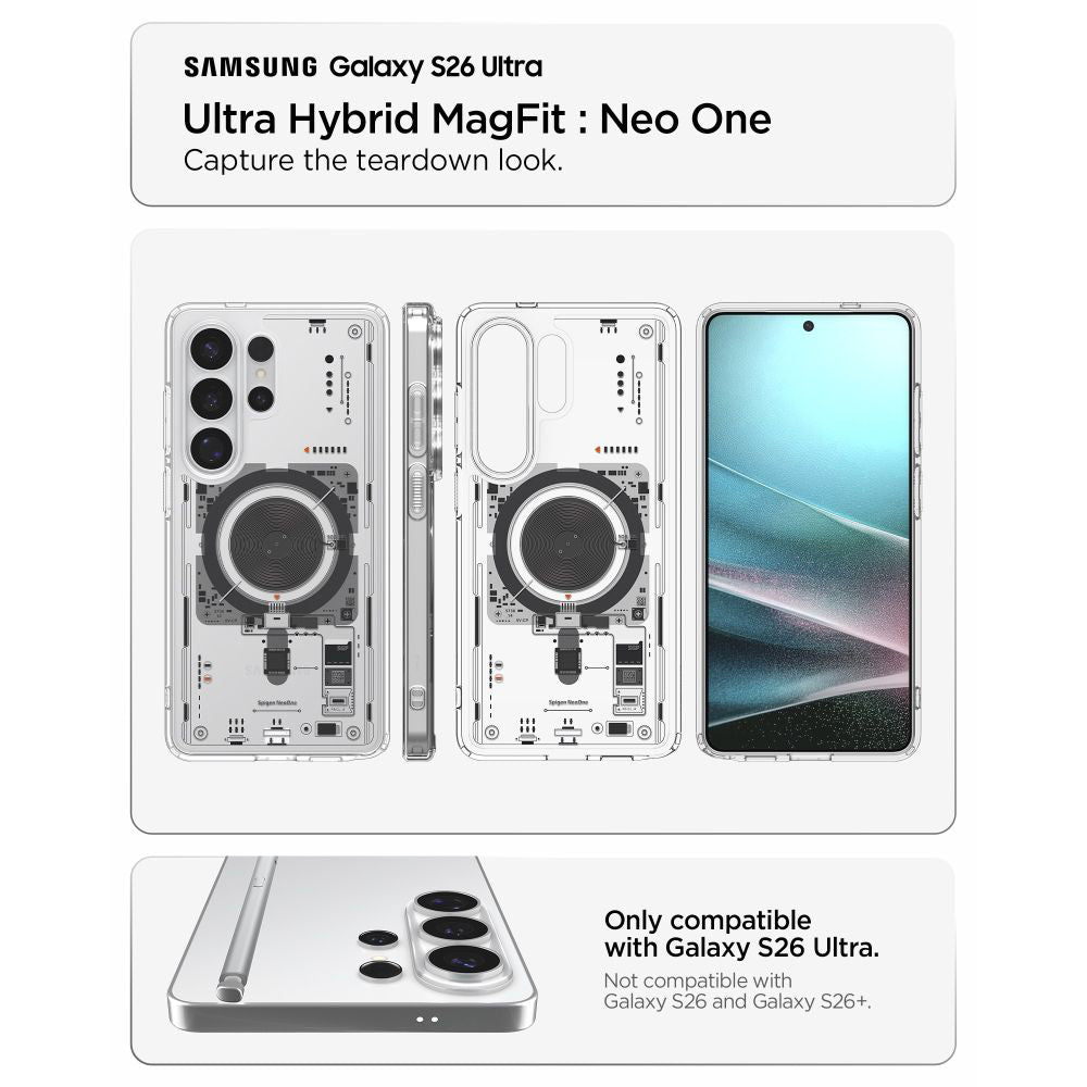 MagSafe-skal för Samsung Galaxy S26 Ultra S948, Spigen, Ultra Hybrid Neo One, Transparent ACS11206
