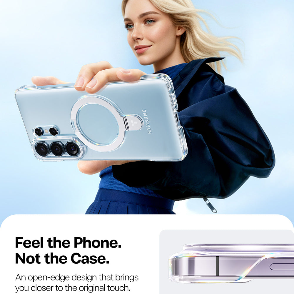 MagSafe-fodral för Samsung Galaxy S26 Ultra S948, Torras, Ostand Slim, Transparent
