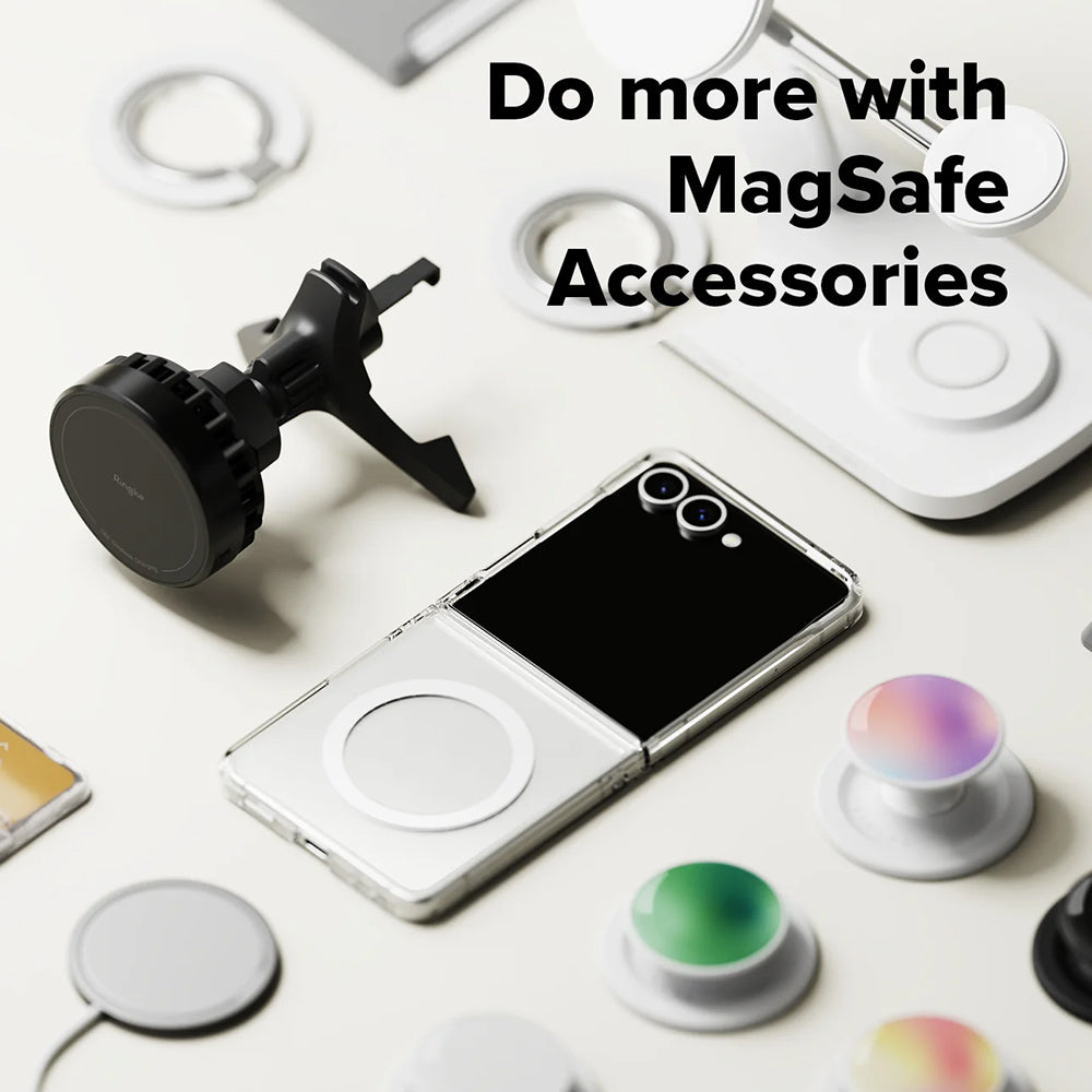 MagSafe-fodral för Samsung Galaxy Z Flip7 F766, Ringke, Fusion, Transparent