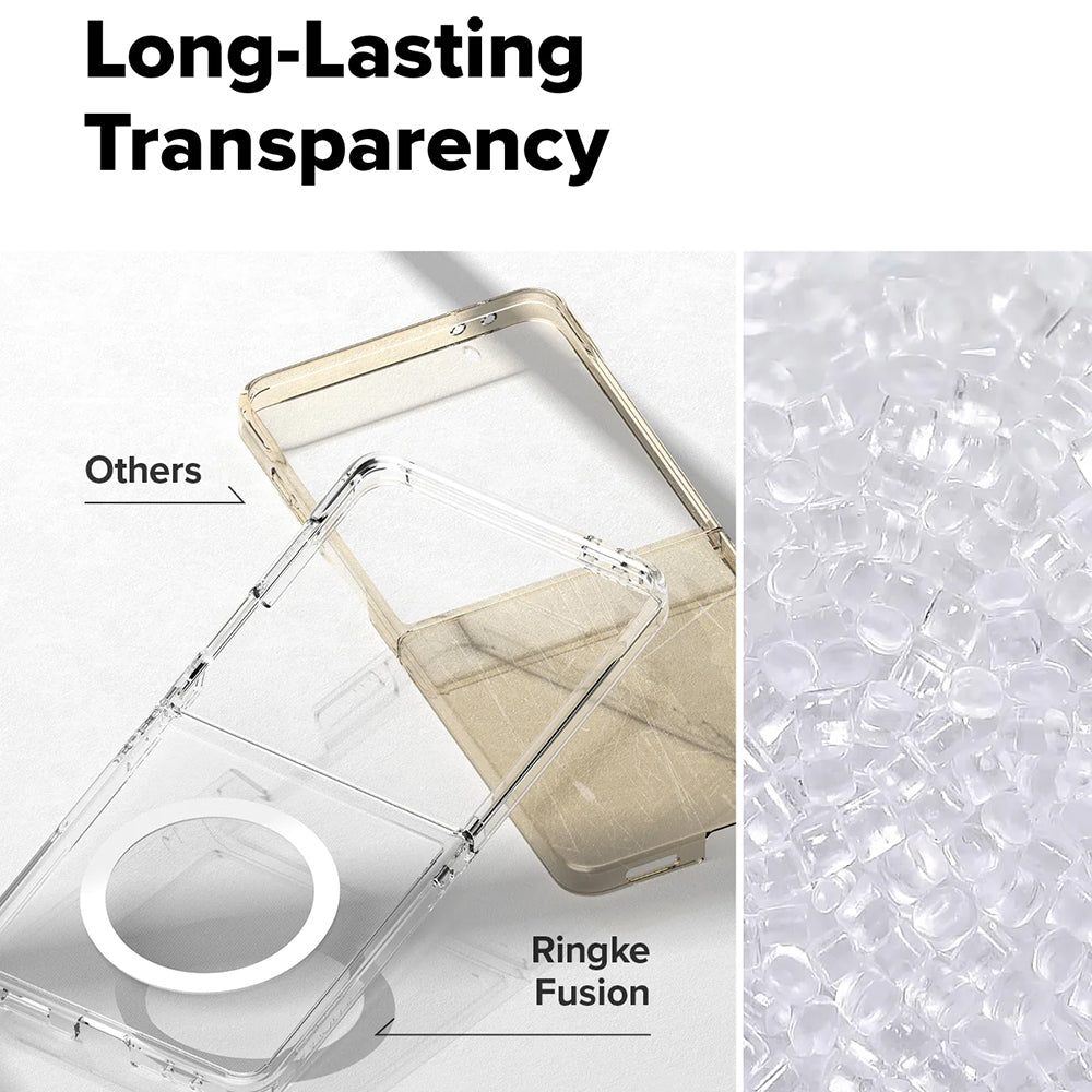 MagSafe-fodral för Samsung Galaxy Z Flip7 F766, Ringke, Fusion, Transparent