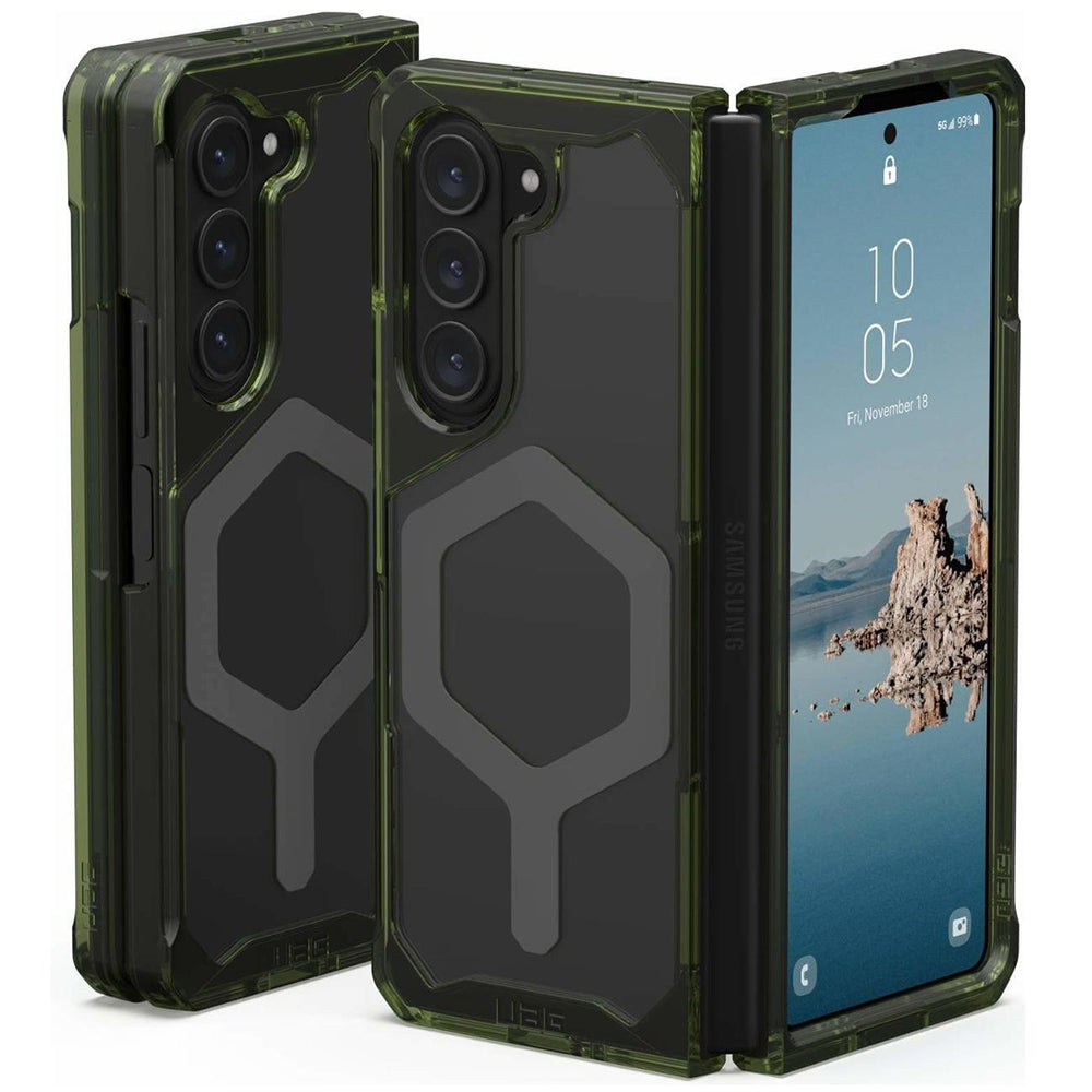 MagSafe-fodral för Samsung Galaxy Z Fold5 F946, Urban Armor Gear, Plyo Pro, Grön Grå