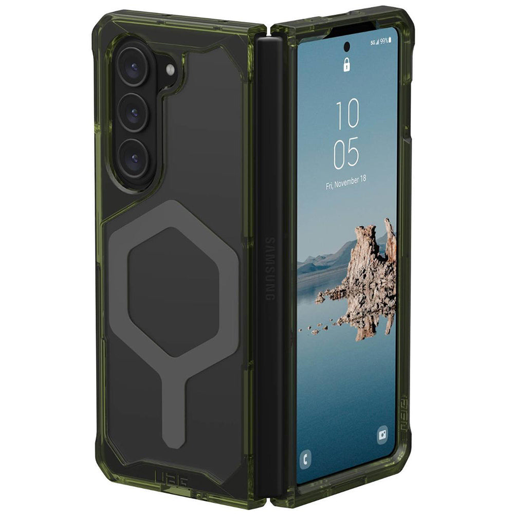 MagSafe-fodral för Samsung Galaxy Z Fold5 F946, Urban Armor Gear, Plyo Pro, Grön Grå