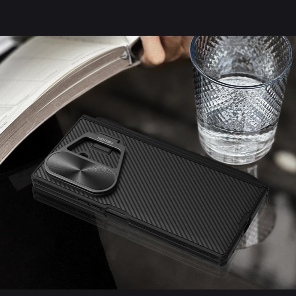 MagSafe-fodral för Samsung Galaxy Z Fold7 F966, Nillkin, CamShield Prop med metalllinslock och S-Pen-hållare, svart