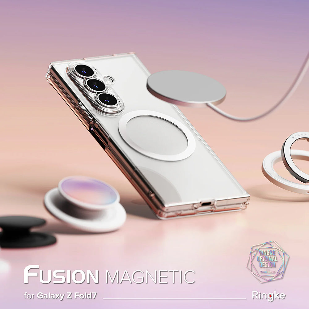 MagSafe-fodral för Samsung Galaxy Z Fold7 F966, Ringke, Fusion, Transparent