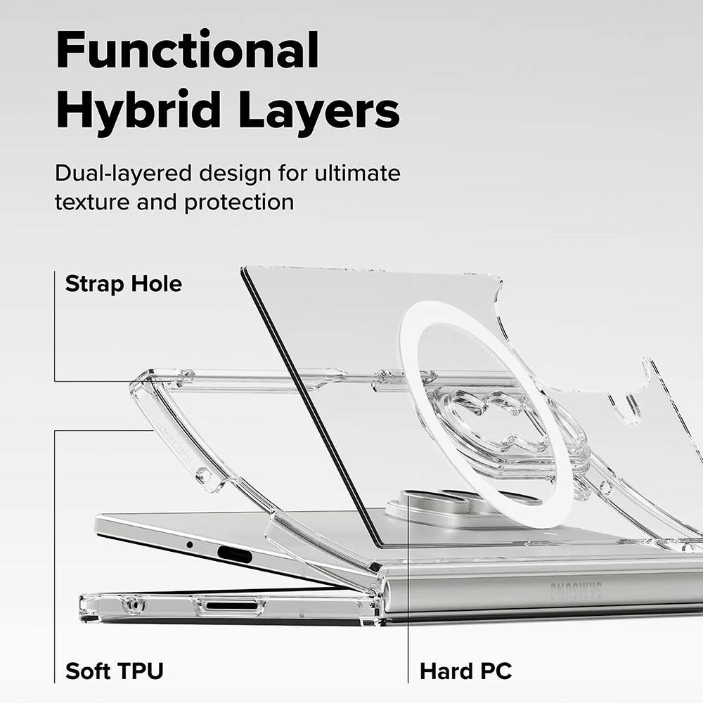 MagSafe-fodral för Samsung Galaxy Z Fold7 F966, Ringke, Fusion, Transparent