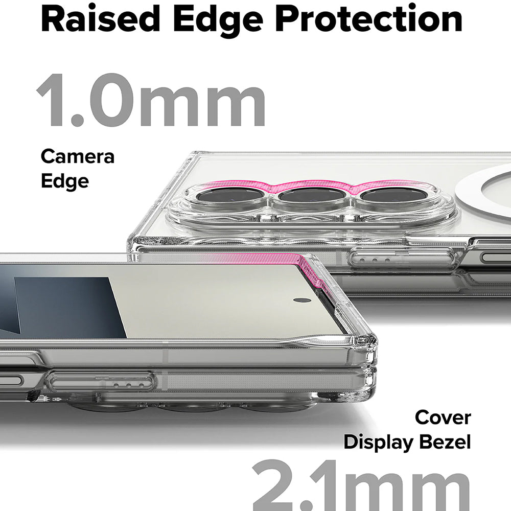 MagSafe-fodral för Samsung Galaxy Z Fold7 F966, Ringke, Fusion, Transparent