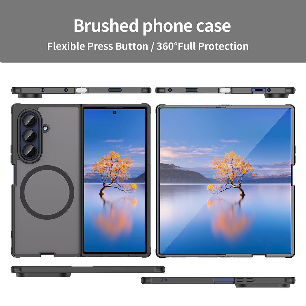 MagSafe Case for Samsung Galaxy Z Fold7 F966, Techsuit, HaloFrost II, Black