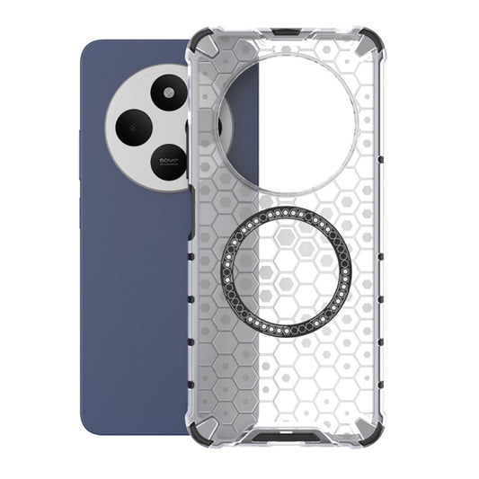 MagSafe-fodral för Xiaomi Poco C75 / Redmi 14C, Techsuit, HoneyComb Shield, Vit