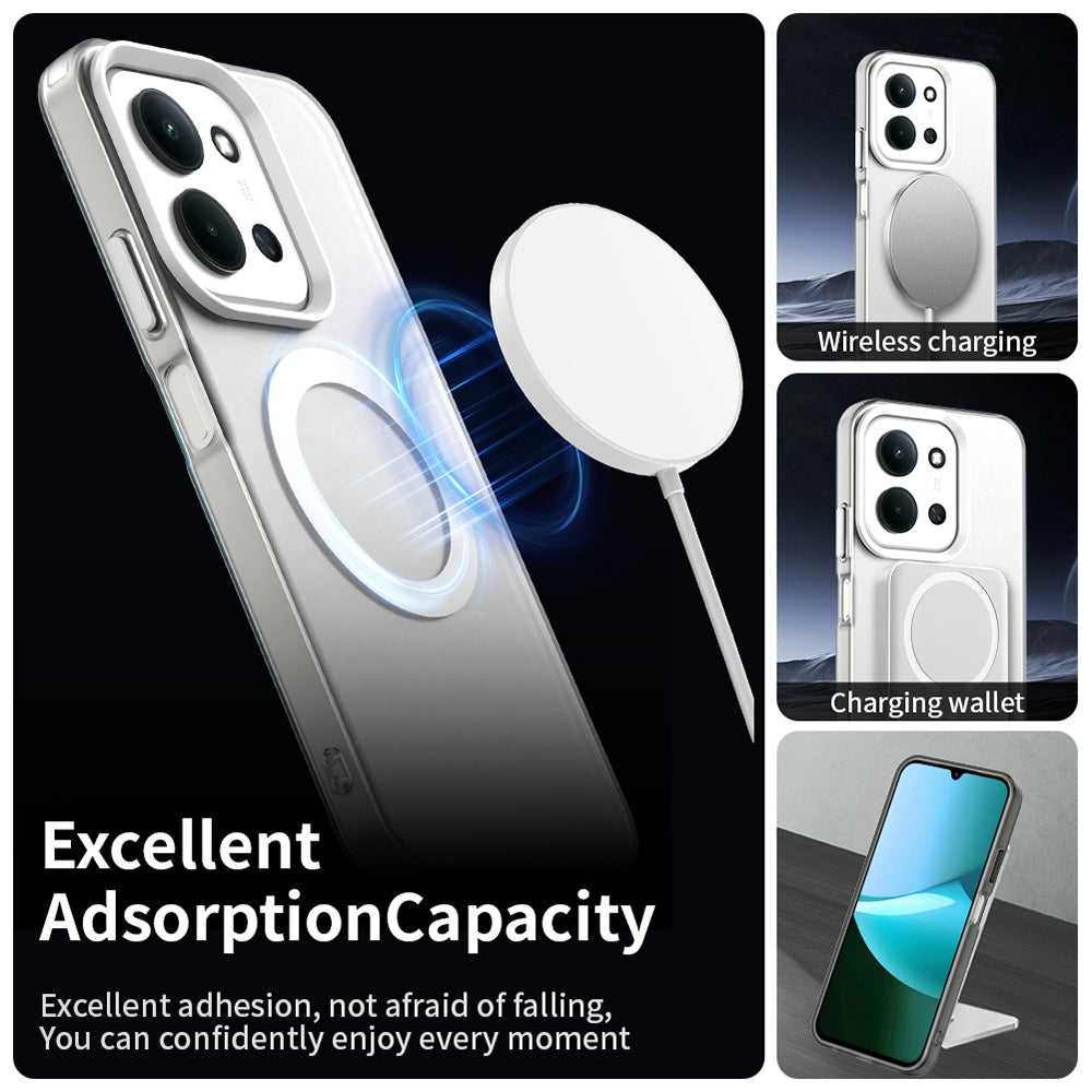 MagSafe-fodral för Xiaomi Poco C85 4G / Redmi 15C 5G / 15C 4G, Techsuit, CandyCase, Vit