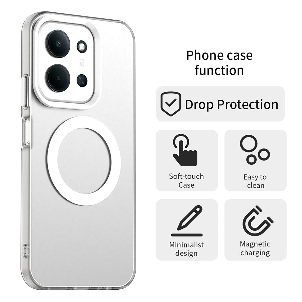 MagSafe-fodral för Xiaomi Poco C85 4G / Redmi 15C 5G / 15C 4G, Techsuit, CandyCase, Vit