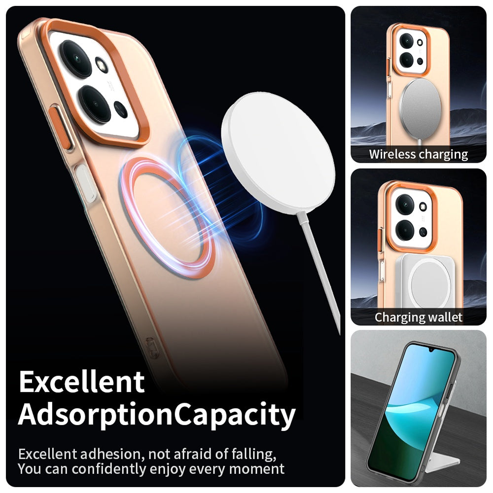 MagSafe-fodral för Xiaomi Poco C85 4G / Redmi 15C 5G / 15C 4G, Techsuit, CandyCase, Orange