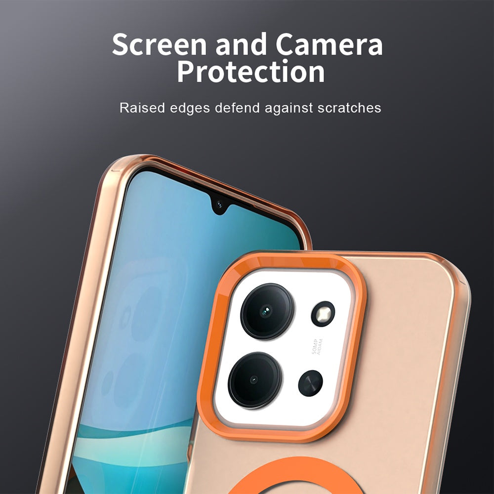 MagSafe-fodral för Xiaomi Poco C85 4G / Redmi 15C 5G / 15C 4G, Techsuit, CandyCase, Orange