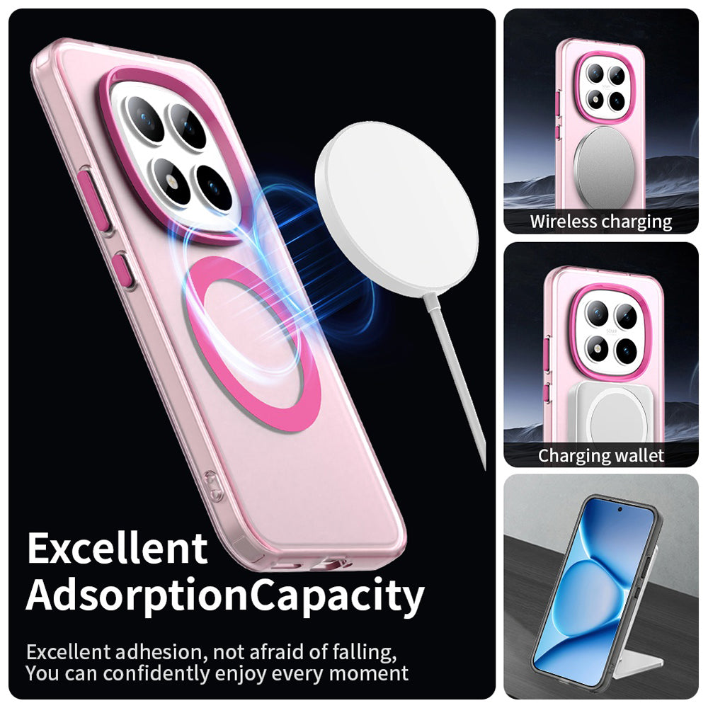 MagSafe-skal för Xiaomi Poco M8 Pro / Redmi Note 15 Pro+ 5G, Techsuit, CandyCase, Rosa