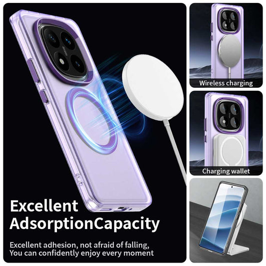 MagSafe-fodral för Xiaomi Poco X7 / Redmi Note 14 Pro 5G, Techsuit, CandyCase, Lila