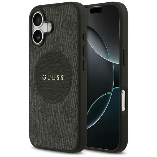 MagSafe-skal för Apple iPhone 17, Guess, 4G Circle Classic Logo, Svart