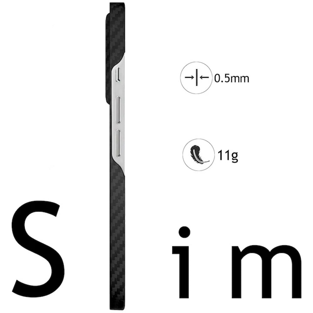 MagSafe-skal för Apple iPhone 17 Pro Max, Techsuit, Aramidfiber, Svart