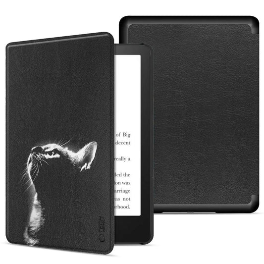 Fodral för Amazon Kindle Paperwhite 6 tum, Tech-Protect, SmartCase Cat, Svart