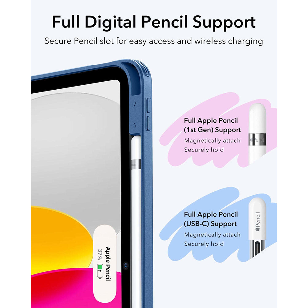 Fodral för Apple iPad (2025) / (2022), ESR, Flip Hybrid, Blå