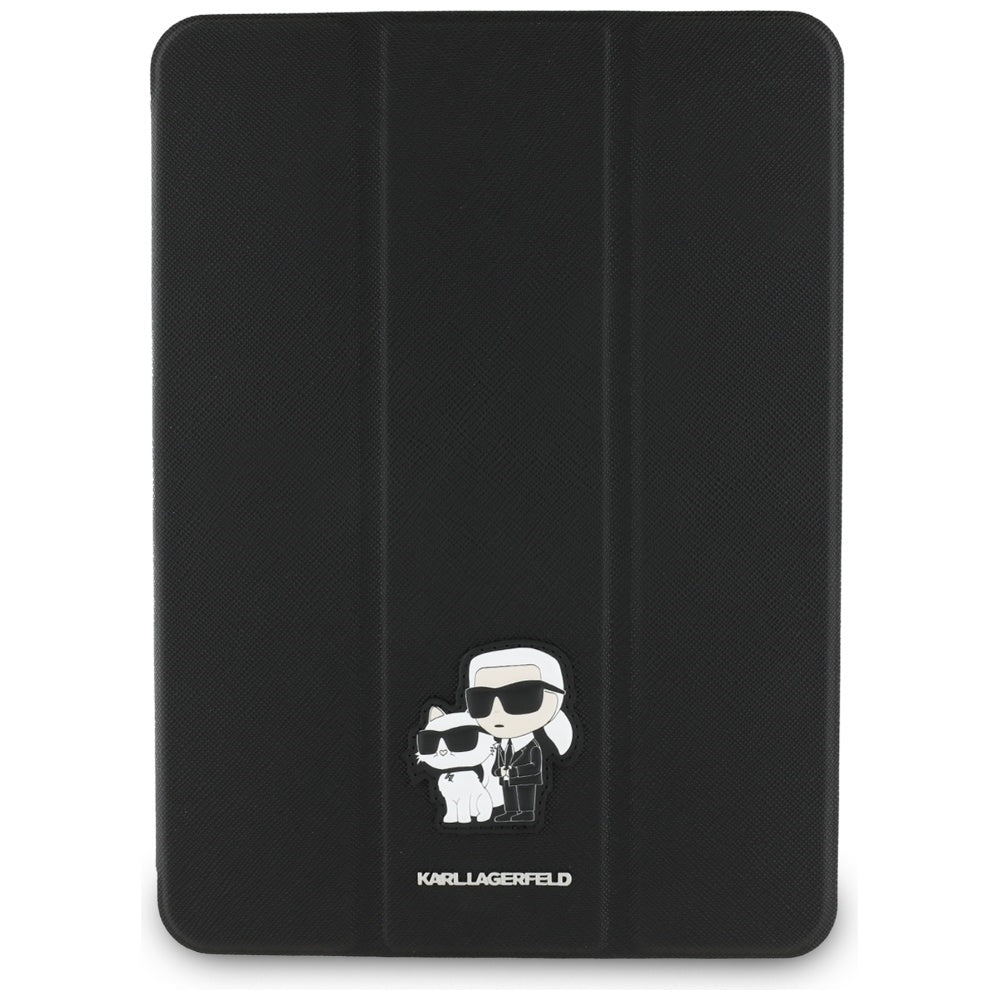 Fodral för Apple iPad Air 11 (2026) / iPad Air 11 (2025) / Air 11 (2024), Karl Lagerfeld, Saffiano Karl & Choupette, Svart