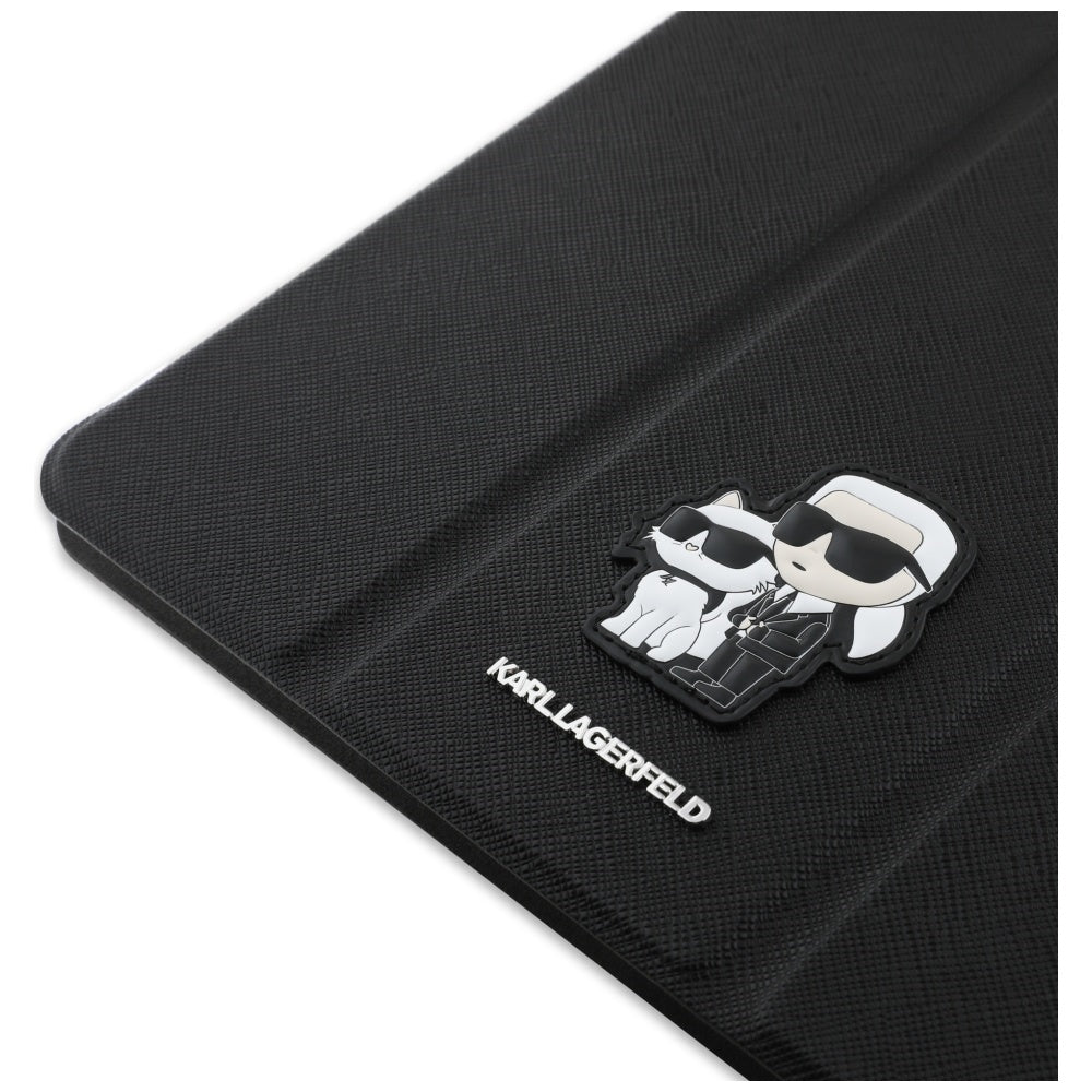 Fodral för Apple iPad Air 11 (2026) / iPad Air 11 (2025) / Air 11 (2024), Karl Lagerfeld, Saffiano Karl & Choupette, Svart