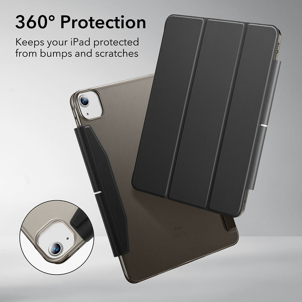Fodral för Apple iPad Air 13 (2025) / Air 13 (2024), ESR, Ascend Trifold, Satinsvart