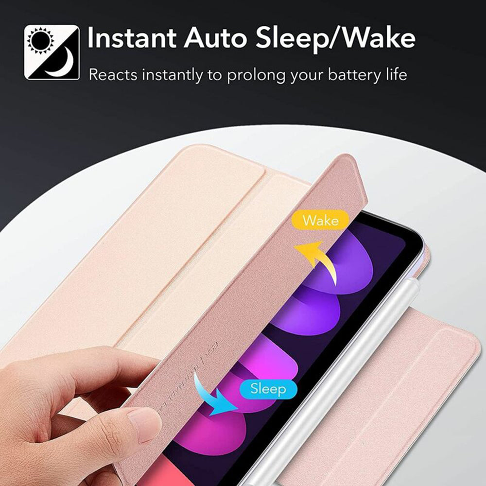 Fodral för Apple iPad mini (2024) / mini (2021), ESR, Rebound, Roséguld