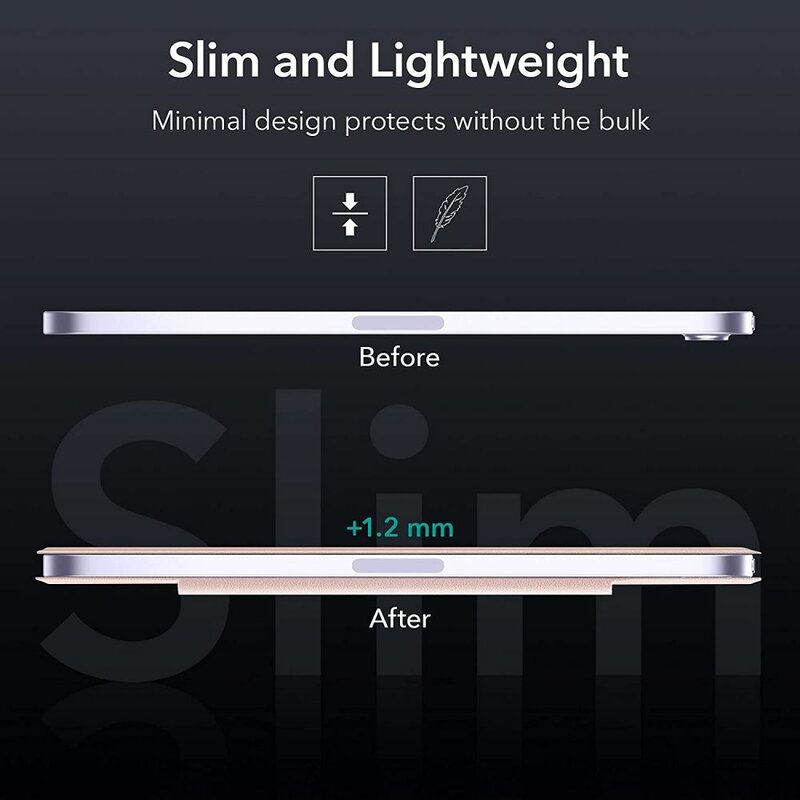 Fodral för Apple iPad mini (2024) / mini (2021), ESR, Rebound, Roséguld