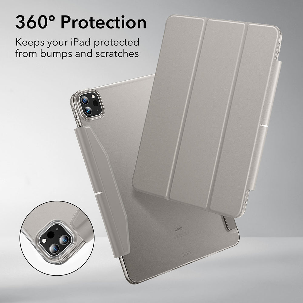 Fodral för Apple iPad Pro 13 (2024), ESR, Ascend Trifold, Grå