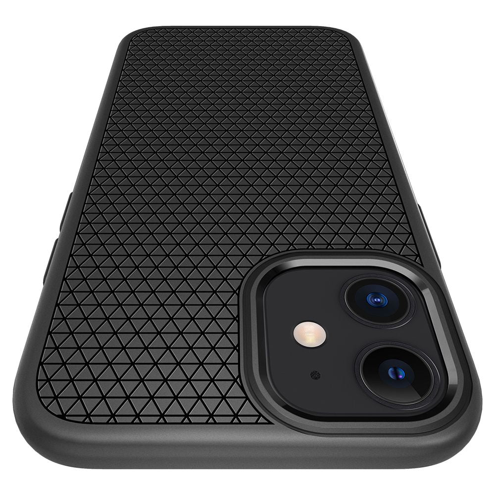 Fodral för Apple iPhone 12 / 12 Pro, Spigen, Liquid Air, Svart ACS01701