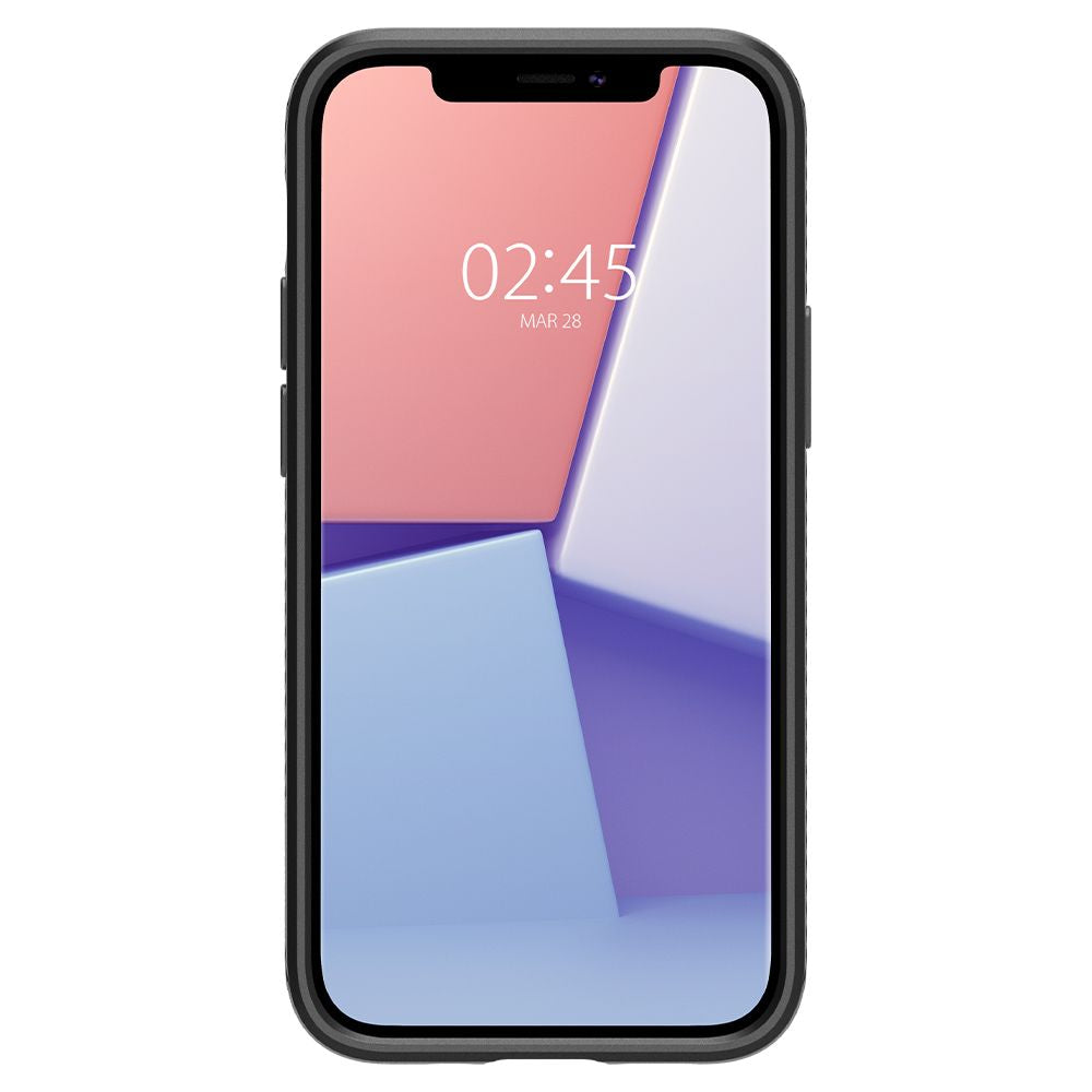 Fodral för Apple iPhone 12 / 12 Pro, Spigen, Liquid Air, Svart ACS01701
