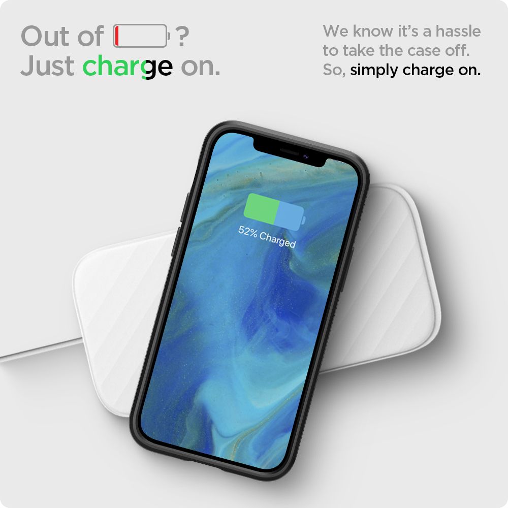 Fodral för Apple iPhone 12 / 12 Pro, Spigen, Liquid Air, Svart ACS01701