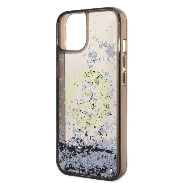 Fodral för Apple iPhone 14, Karl Lagerfeld, Liquid Glitter RSG, Svart
