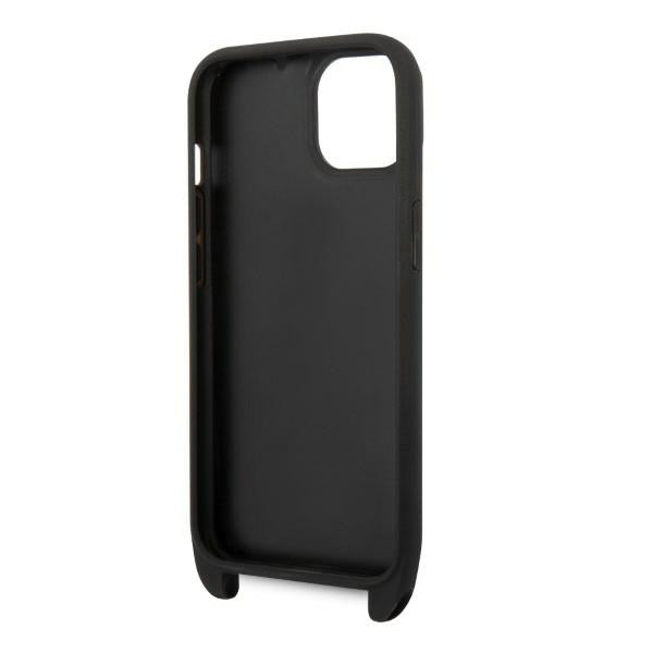 Fodral för Apple iPhone 14, Karl Lagerfeld, Monogram Ikonik Karl, Svart