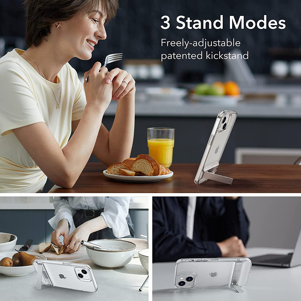 Skyddsfodral för Apple iPhone 14 Plus, ESR, Air Shield Boost Kickstand, Transparent