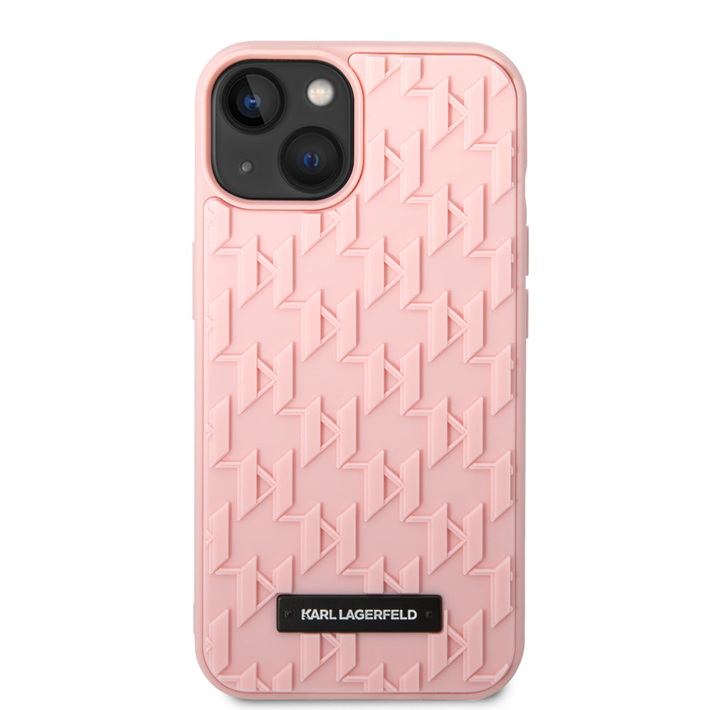 Skyddsfodral för Apple iPhone 14 Plus, Karl Lagerfeld, 3D Monogram, Rosa