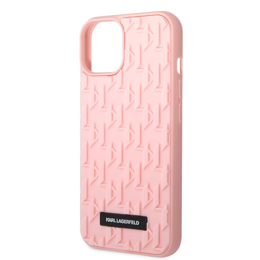 Skyddsfodral för Apple iPhone 14 Plus, Karl Lagerfeld, 3D Monogram, Rosa
