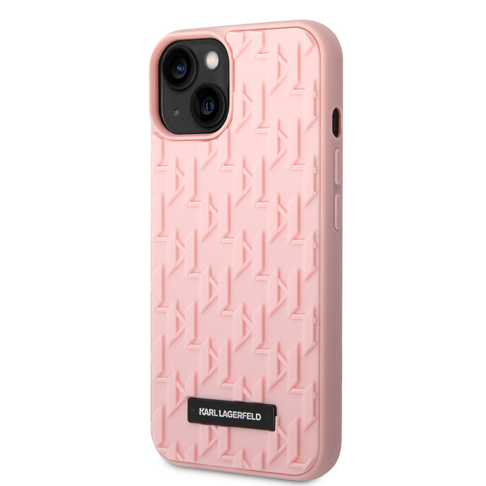 Skyddsfodral för Apple iPhone 14 Plus, Karl Lagerfeld, 3D Monogram, Rosa