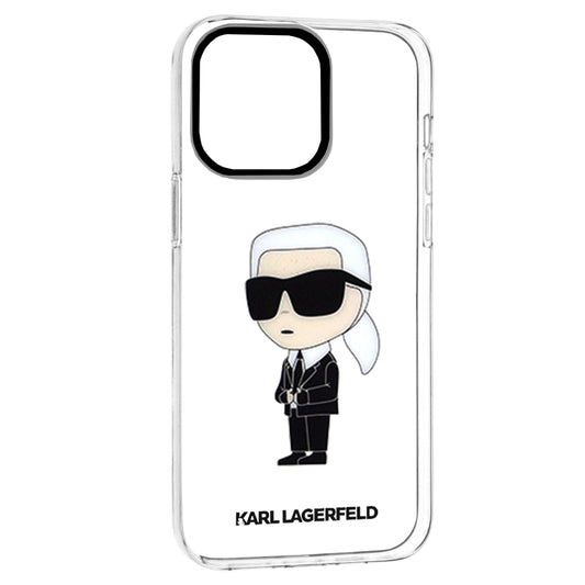 Case for Apple iPhone 14 Pro Max, Karl Lagerfeld, Ikonik Karl, Transparent