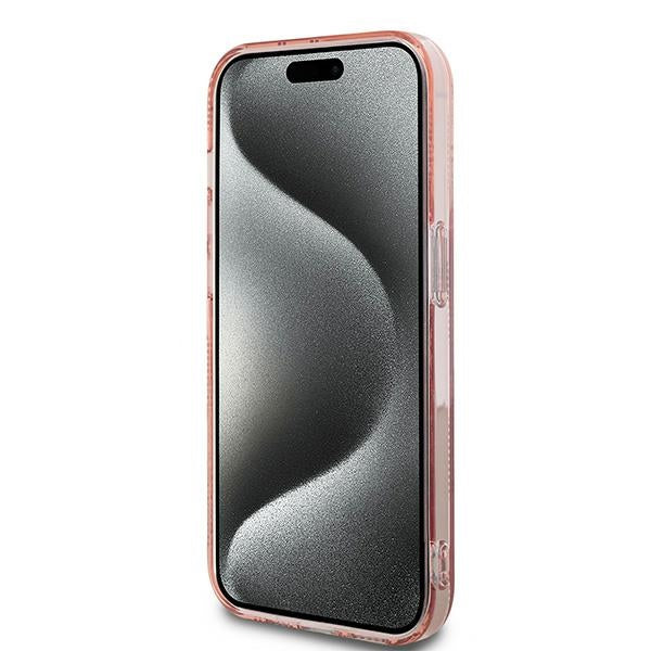 Fodral för Apple iPhone 14 Pro Max, Karl Lagerfeld, IML Luxury Monogram Choupette's Head, Rosa