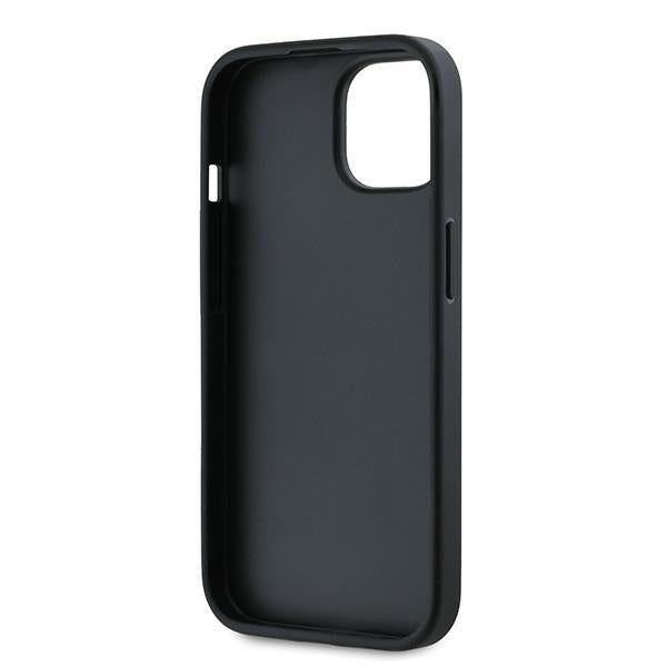 Case for Apple iPhone 15, Karl Lagerfeld, Diagonal Quilted Script, Black