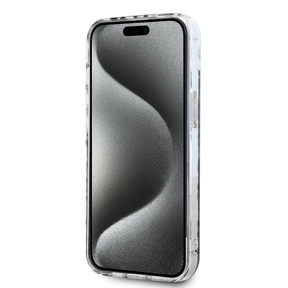Skyddsfodral för Apple iPhone 15, Karl Lagerfeld, IML Luxury Gold Fullover Logo, Guld