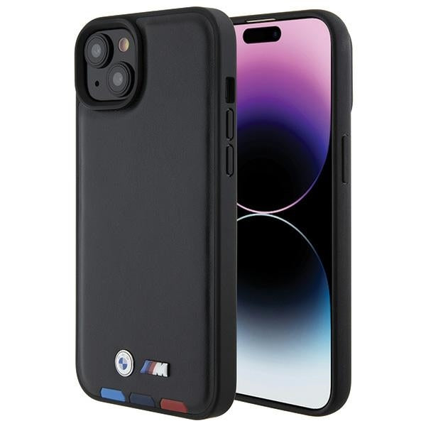Case for Apple iPhone 15 Plus, BMW, Tricolor Stamp, Black