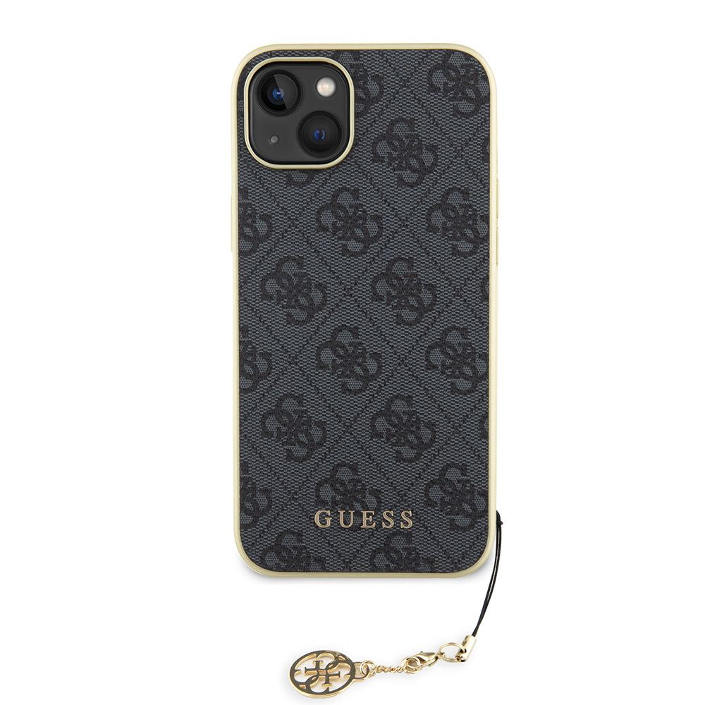 Skyddsfodral för Apple iPhone 15 Plus, Guess, 4G Charm, Grå