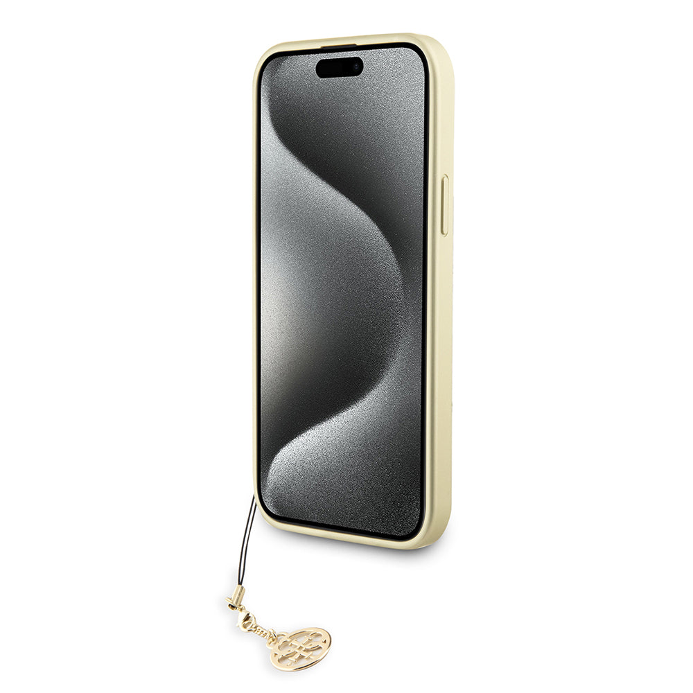 Skyddsfodral för Apple iPhone 15 Plus, Guess, 4G Charm, Grå