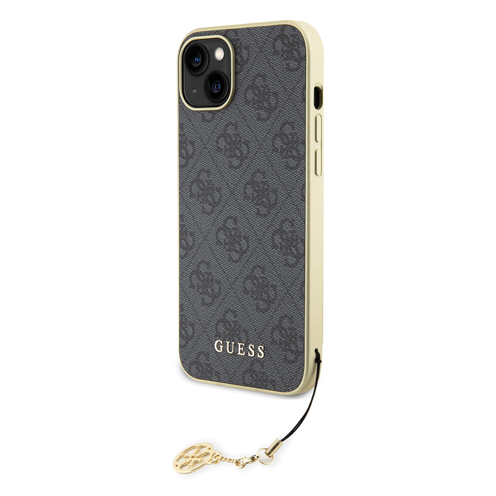 Skyddsfodral för Apple iPhone 15 Plus, Guess, 4G Charm, Grå
