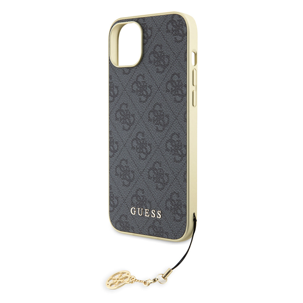 Skyddsfodral för Apple iPhone 15 Plus, Guess, 4G Charm, Grå