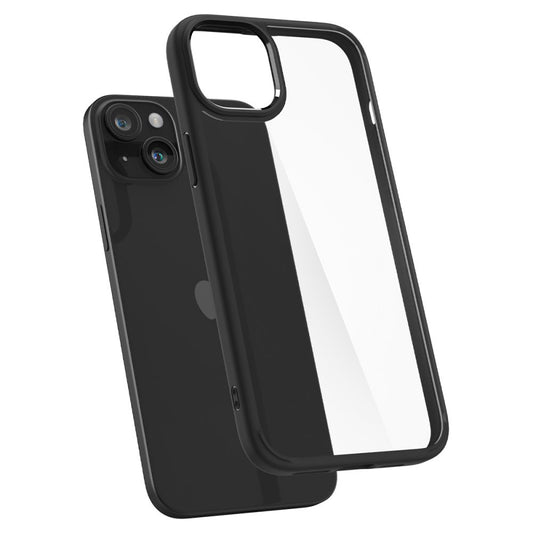 Skyddsfodral för Apple iPhone 15 Plus, Spigen, Ultra Hybrid, Mattsvart